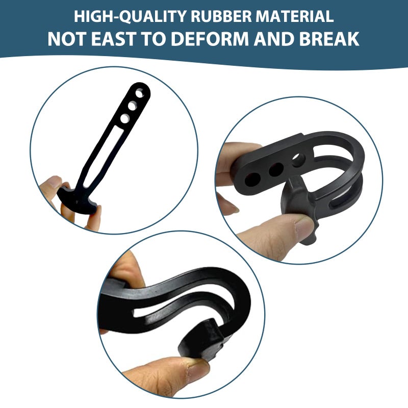 asdmm Telescoping Ladder Strap for Boat Yacht, Rubber Strap Secure Retaining Latch Band Belt with Adjustable Mounting Holes for Marine Sport Jet Swim Boarding (M) - Image 4